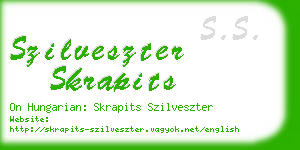 szilveszter skrapits business card